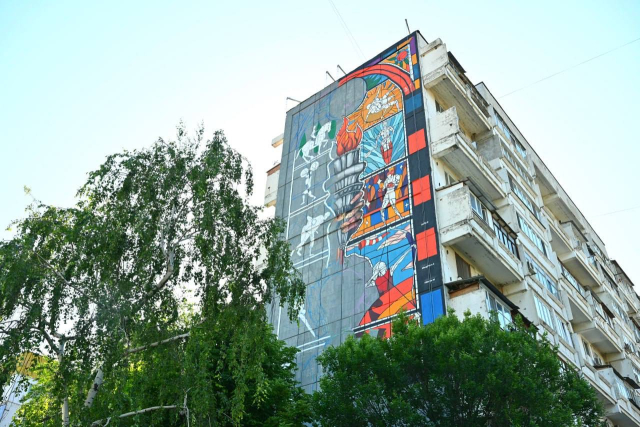 Inauguration of the mural painting "Olympic Dream", a creation dedicated to Moldovan athletes