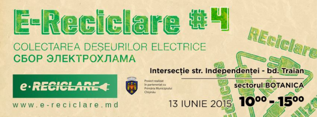 Acţiune de colectare a deşeurilor de echipamente electrice şi electronice e-Reciclare nr.4, sectorul Botanica