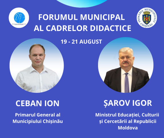 Forumul municipal al cadrelor didactice „Educația astăzi: între viziune și acțiune”, desfășurat online