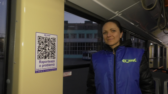 QR - coduri în troleibuze pentru problemele curente din transportul electric

