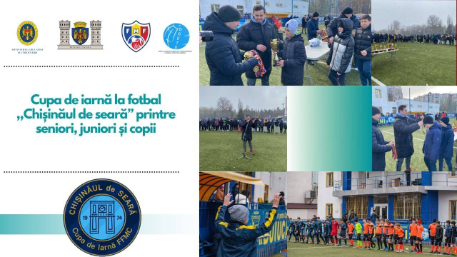 S-a încheiat Cupa de iarnă la fotbal „Chișinăul de seară” printre seniori, juniori și copii