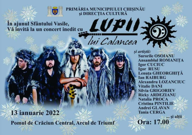 Eveniment cultural-artistic în preajma Pomului de Crăciun din centrul capitalei, cu genericul „În ajunul Sfântului Vasile”