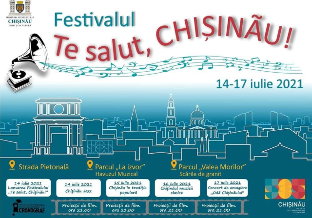 Pe 14 iulie, în capitală se dă startul Festivalului „Te salut, Chișinău!”, ediția I