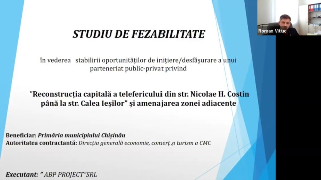 Prezentarea Studiului de fezabilitate în vederea stabilirii oportunităților de inițiere/desfășurare a unui parteneriat public-privat privind „Reconstrucția capitală a telefericului din str. Nicolae H. Costin - Calea Ieșilor" (VIDEO)