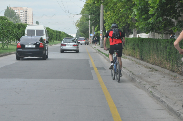 Piste pentru biciclişti pe străzile Chişinăului