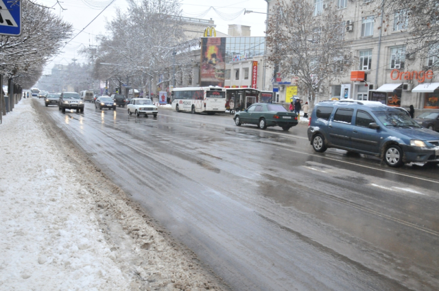 Situaţia în trafic, ca urmare a condiţiilor meteo 