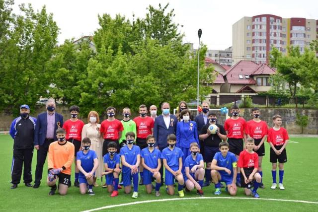 The inauguration of the football stadium at the “Mihai Viteazul” High School

