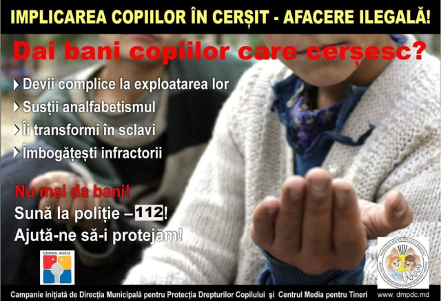 Lansarea campaniei de prevenire și combatere a fenomenului cerșetoriei și copiilor în situație de stradă 