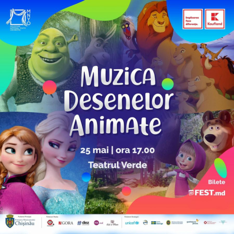 Primăria Chișinău invită la Muzica desenelor animate, ediția a II-a