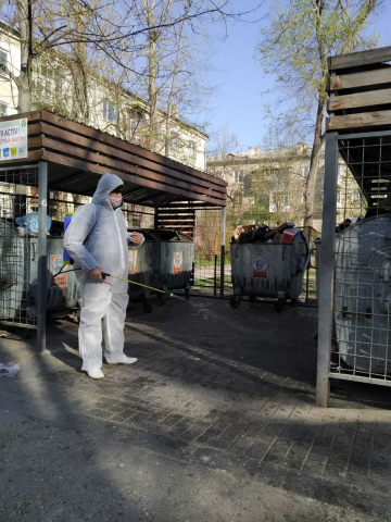 Intervenția zilnică a serviciilor municipale specializate în salubrizărea teritoriului și prevenirii infecției COVID-19