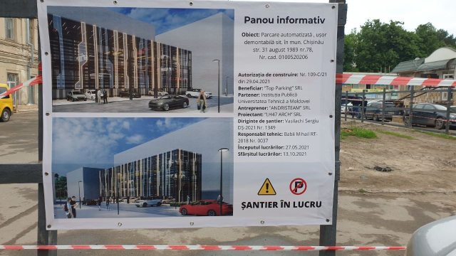 Startul lucrărilor de construcție a primei parcării automatizate din centrul capital (VIDEO)