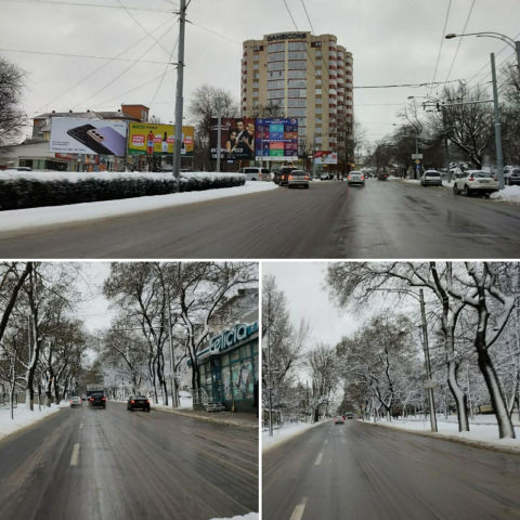 Ситуация в городе с уборкой снега и движением общественного транспорта

