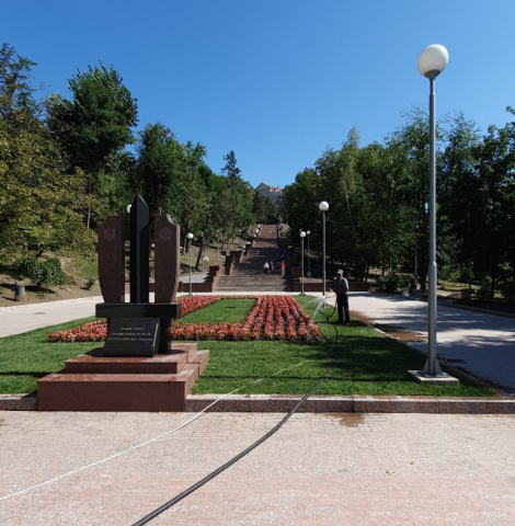 Inaugurarea scărilor de granit din Parcul „Valea Morilor”