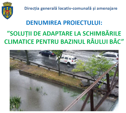 Proiect de salubrizare și amenajare a albiei râului Bâc