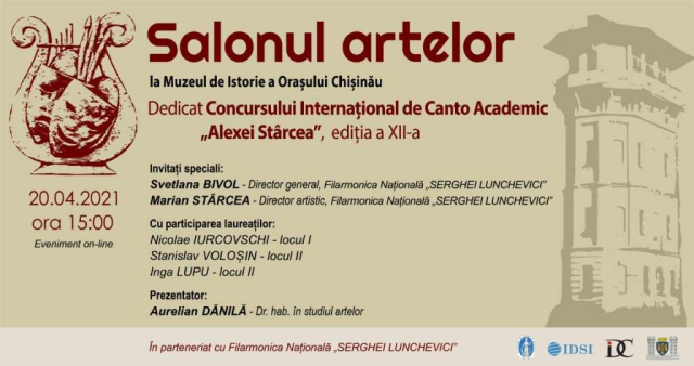 (VIDEO) SALONUL ARTELOR – eveniment în format online dedicat Concursului Internațional de Canto Academic „Alexei Stârcea”