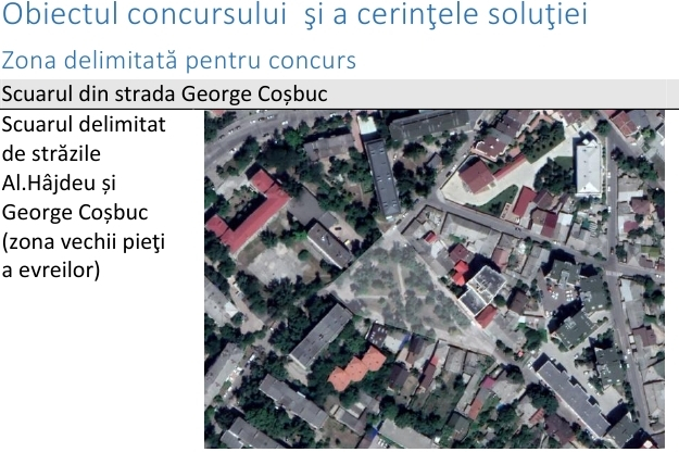 Concurs privind reamenajarea Scuarului „George Coșbuc”