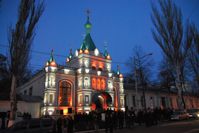 Aprinderea iluminatului artistic al Bisericii „Sf. Ierarh Nicolae”  