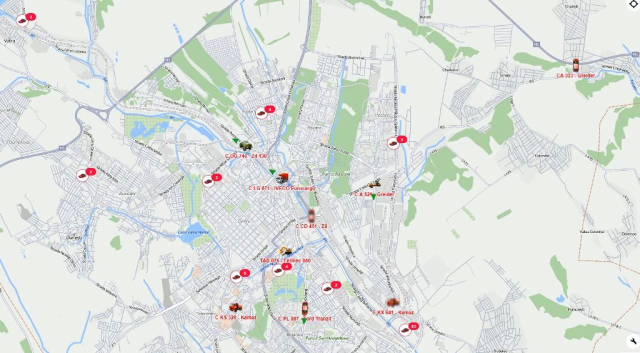 Date deschise pentru monitorizarea locației utilajelor de intervenție la salubrizare, prin aplicație GPS


