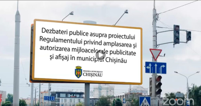 Desfășurarea dezbaterilor publice asupra proiectului Regulamentului privind amplasarea publicității pe teritoriul municipiului Chișinău