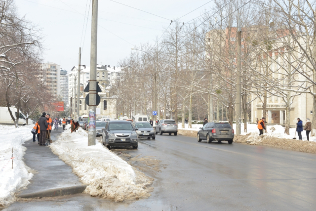 Situaţia în oraş, ca urmare a condiţiilor meteo