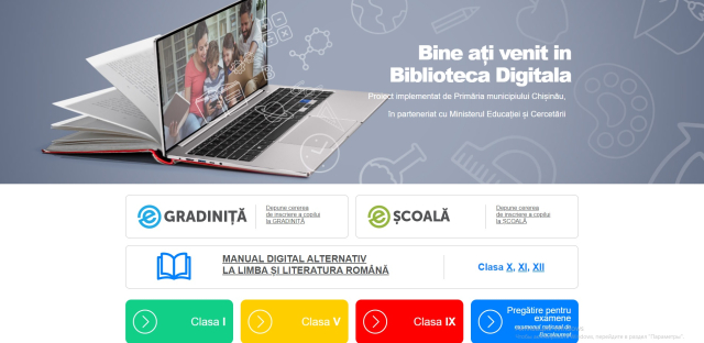 Municipalitatea recomandă elevilor și părinților  resursele digitale oferite de biblioteca online