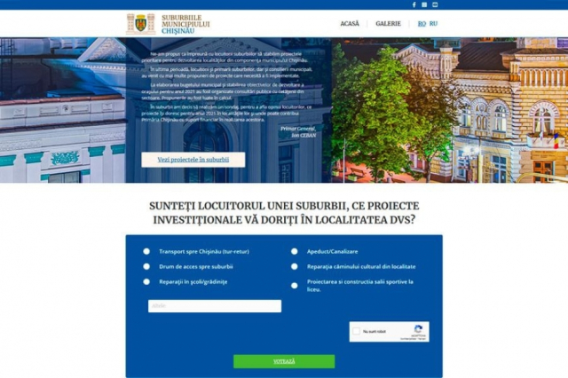 Informație privind rezultatele sondajului „Suburbiile votează”