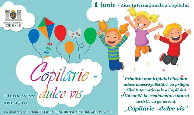 Programul activităților culturale desfășurate în capitală de ziua copiilor